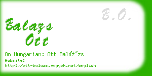 balazs ott business card